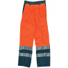 Pantalone Alta Visibilita' Arancio Blu Tg.m