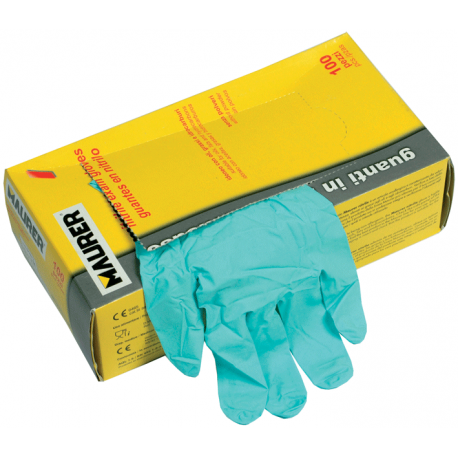 GUANTO NITRILE BLU MAURER TG.M CF.100PZ