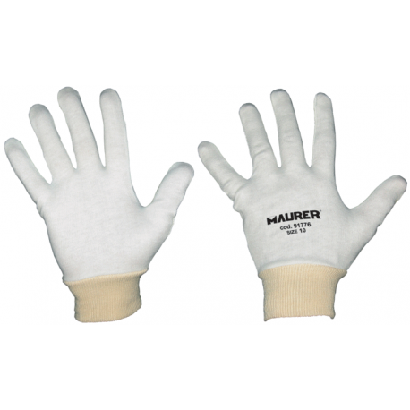 SOTTOGUANTO IN COTONE BIANCO TG.10