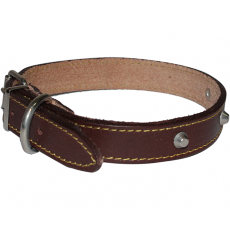 COLLARE CUOIO CON BORCHIE MM.30