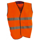 GILET ALTA VISIBILITA ARANCIONE ARANCIO