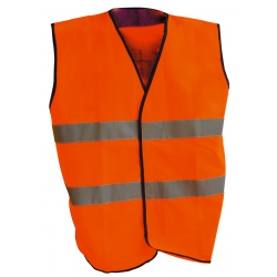 GILET ALTA VISIBILITA ARANCIONE ARANCIO
