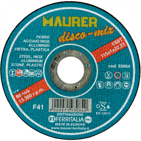MOLA TAGLIO MULTIFUNZIONE MM 115X1 MAURER PLUS