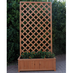 PANNELLO GRIGL. LEGNO C/FIORIERA 90X180H CM