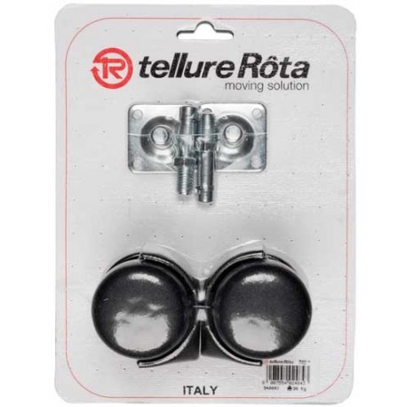 RUOTE CON PIASTA DOPPIE ART 340001 IN BL 2 PZ