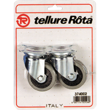 RUOTE CON PIASTRA 50 ART 374001 IN BL 2 PZ