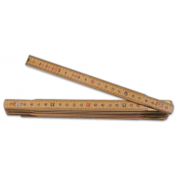 DOPPIOMETRO LEGNO ACERO NATURALE 10 ASTE