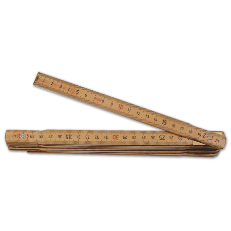DOPPIOMETRO LEGNO ACERO NATURALE 10 ASTE