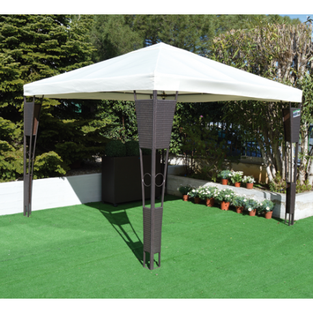 GAZEBO POLYRATTAN/METALLO IBIZA 3X3 MT