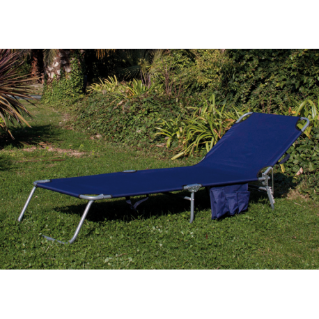 LETTINO SPIAGGIA ACCIAIO BLU C/TASCA PAPILLON