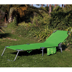 LETTINO SPIAGGIA ACCIAIO VERDE C/TASCA PAPILLON