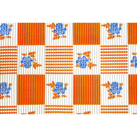 TAPPETO SPUGNA ANTISCIVOLO ARANCIO A QUADRI