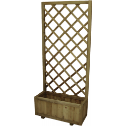 PANNELLO IN LEGNO GRIGLIATO C/FIORIERA 30X75X180 P