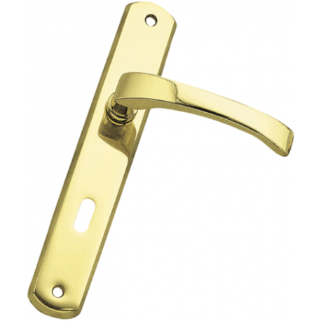 MANIGLIA C/PLACCA E MOLLA OTTONE MIX