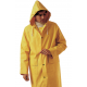 IMPERMEABILE LAVORO PVC PESANTE GIACCA GIALLO L