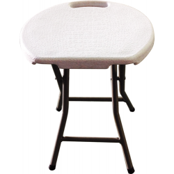 SGABELLO METALLO/PVC BIANCO 30X30X45
