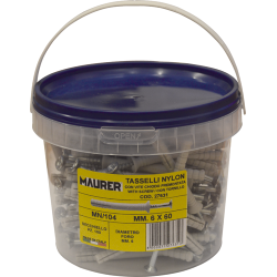 TASSELLO NYLON MAURER 6X60 C/VITE A CHIODO PZ.100