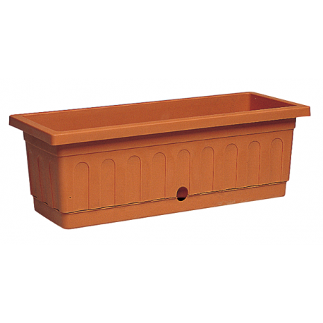 FIORIERA TERRACOTTA 20X40 C/SOTTOCASS CAPRI
