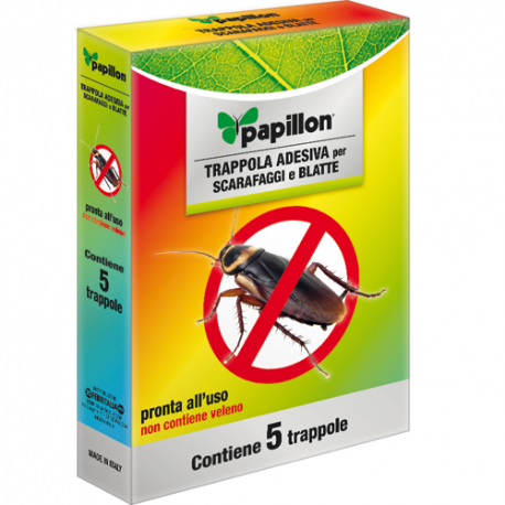 INSETTICIDA ADESIVO X SCARAFAGGI PAPILLON 5 CARTON