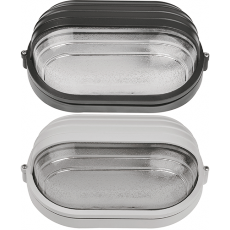 PLAFONIERA GIARDINO PALPEBRA OVALE MAXI NERA PAP