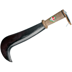 RONCOLA FORGIATA C/MANICO CUOIO 300MM PAPILLON