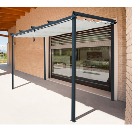 GAZEBO METALLO AZORES PAPILLON 3X4MT TETTO SCORR