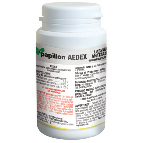 INSETTICIDA LARVICIDA ANTIZANZARE PAPILLON 10 COMP